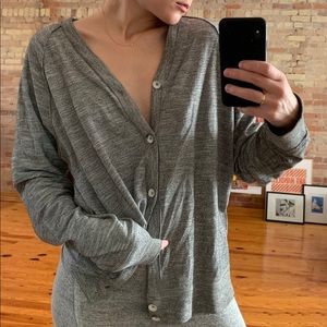 Vintage Rag & Bone Oversize Knit Cardigan, Grey